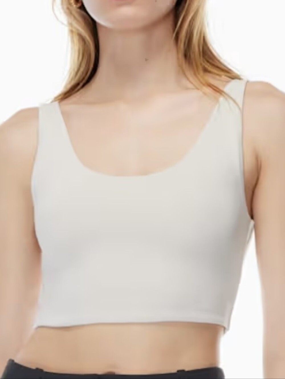 BABATON/ARITZIA White Contour Scoopneck Tank Sz M